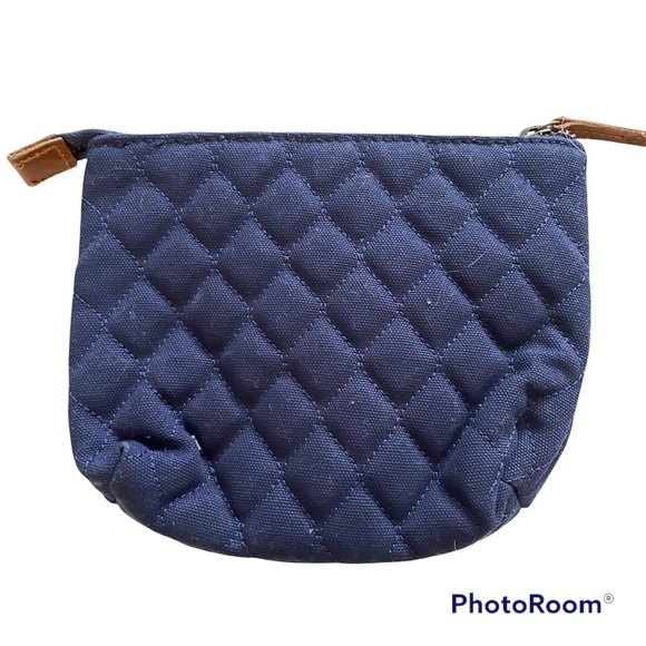 Timberland Navy Hand Clutch Quilted Zip Top Bag - Picture 3 of 6